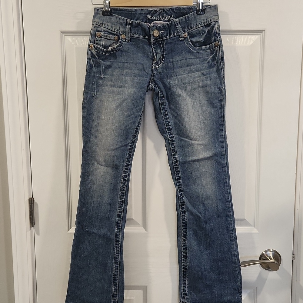 Maurices Women's Faded Blue Boot Cut Jeans - Picture 3 of 10